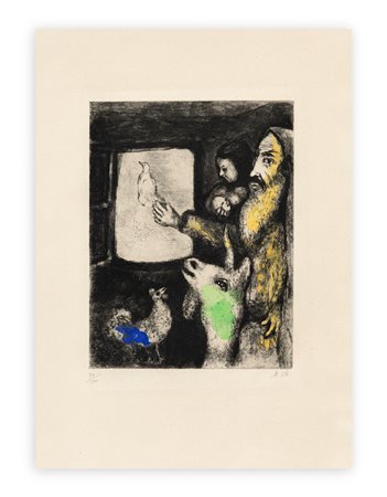 MARC CHAGALL (1887-1985) - La colombe de l'arche (The Dove of the Ark, from the Bible), 1969