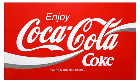 Coca Cola - Cartello pubblicitario su plastica