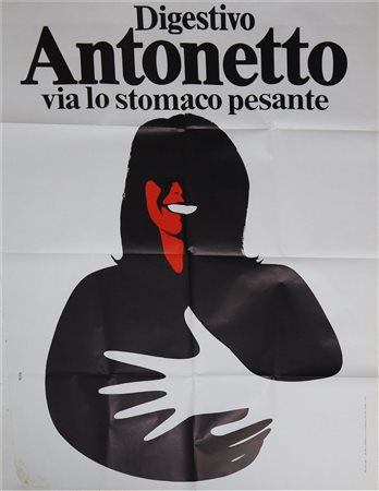 Armando  Testa - Manifesto pubblicitario Digestivo Antonetto Donna , 1976