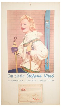 Calendario promozionale per Cartoleria Stefano Vitro, 1950