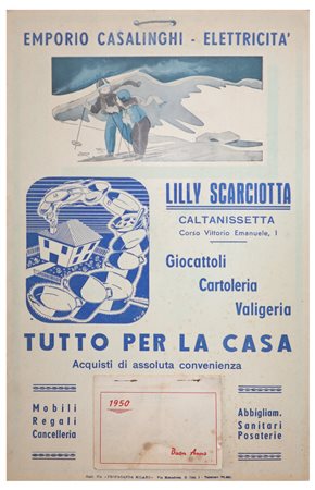 Calendario promozionale per Emporio Lilly Scarciotta, 1950