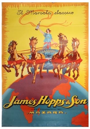 John Hopps and Sons Mazara del Vallo - Locandina pubblicitaria John Hopps And Sons Mazara Del Vallo, 1923