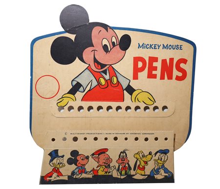 Espositore in cartone "Mickey Mouse pens", 50s