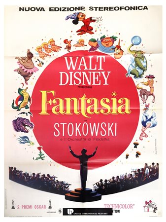 Manifesto cinema due fogli ''Fantasia'', 1946