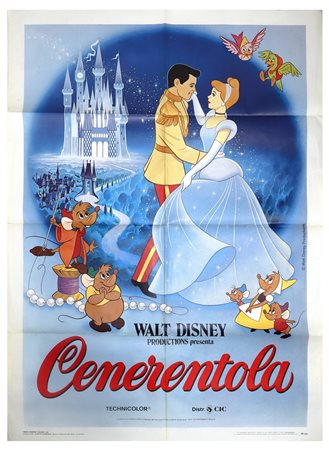 Manifesto cinema due fogli ''Cenerentola'', 1950