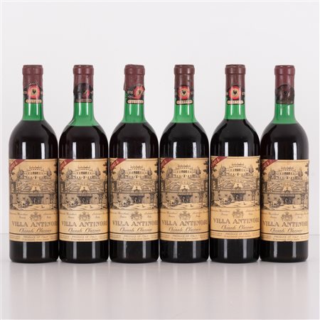  
Lotto di 6 bottiglie Chianti Villa Antinori 1964
 