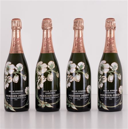  
Lotto di 4 bottiglie Perrier-Jouet "Belle epoque" 1973
 