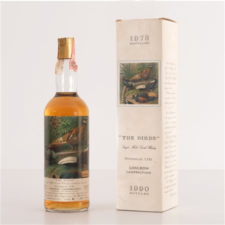  
Longgrow-Campbel Town Single Malt Schotch Whisky The Birds Mongiardino Distillato nel 1973; Imbottigliato nel 1990
 