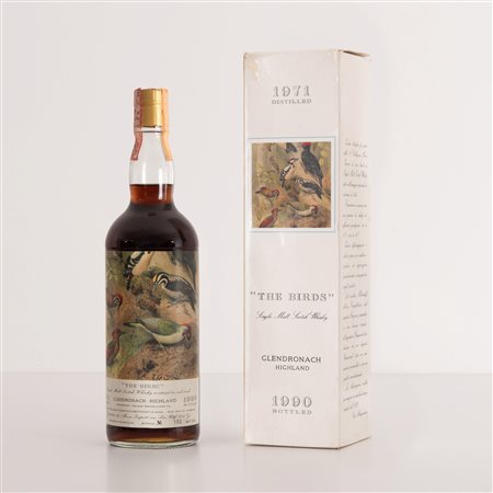  
Gledronach Town Single Malt Schotch Whisky The Birds Mongiardino Distillato nel 1971; Imbottigliato nel 1990
 