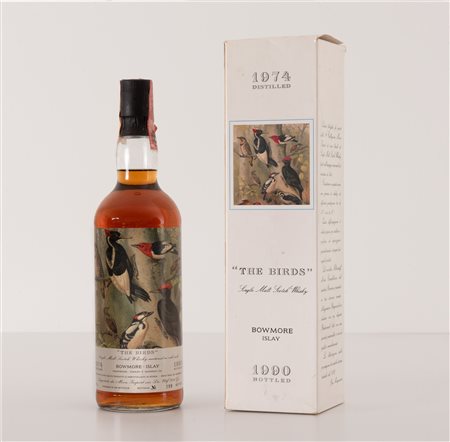  
Bowmore Town Single Malt Schotch Whisky The Birds Mongiardino Distillato nel 1974; Imbottigliato nel 1990
 