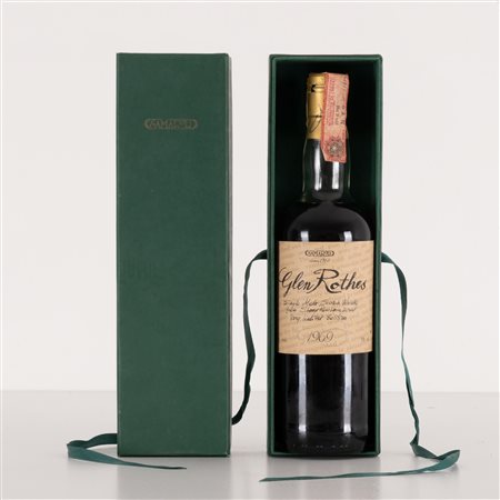  
Lotto di 1 bottiglia con confezione originale Single malt scotch whisky Glen Rothes-Savaroli 1969
 
