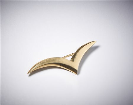TIFFANY  - Spilla a forma di gabbiano in oro giallo 750/1000.