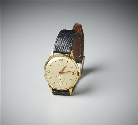  ZENITH - Orologio da polso Zenith di forma rotonda in oro giallo 750/1000.
.