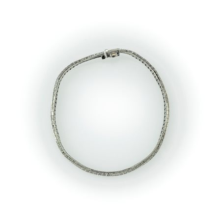 Bracciale Tennis Crieri Futura, in oro brunito e diamanti neri taglio rotondo