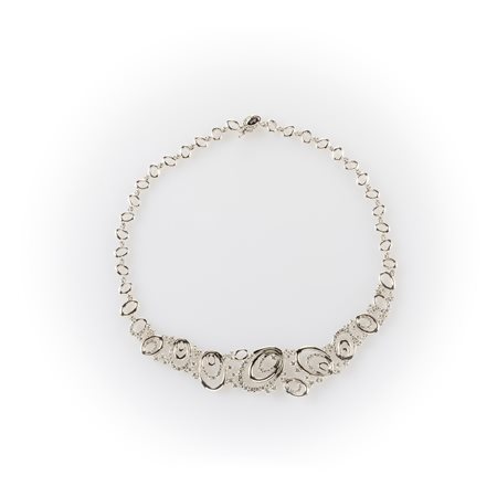 Collana Recarlo in oro bianco con diamanti taglio brillante