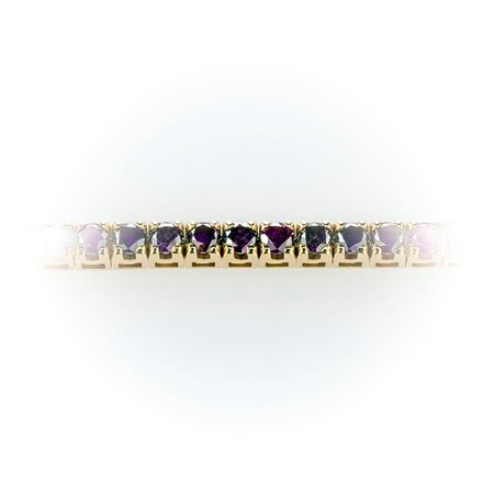 Bracciale Tennis in oro rosa e diamanti purple