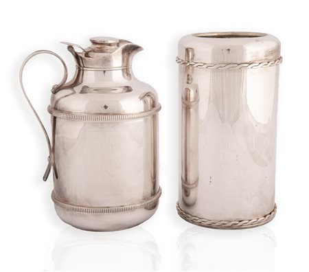 Lotto di Thermos e portabottiglie in Silver