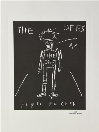 D'apres Jean Michel Basquiat THE OFFS FIRST RECORD COVER, 1984 fototipo...
