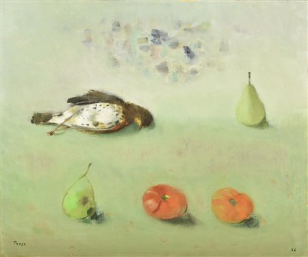 Fernando Troso NATURA MORTA CON CACCIAGIONE olio su tela cm 50x60 firma e...