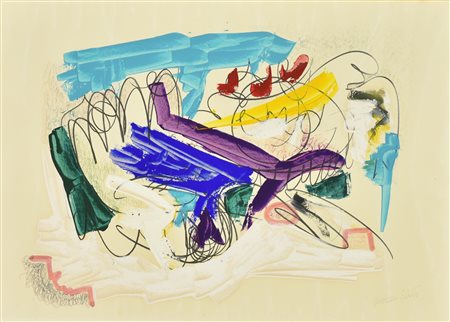 Roberto Andreani SENZA TITOLO tecnica mista su carta, cm 50x70 firma sul...