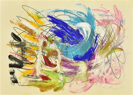 Roberto Andreani SENZA TITOLO tecnica mista su carta, cm 50x70 firma sul...