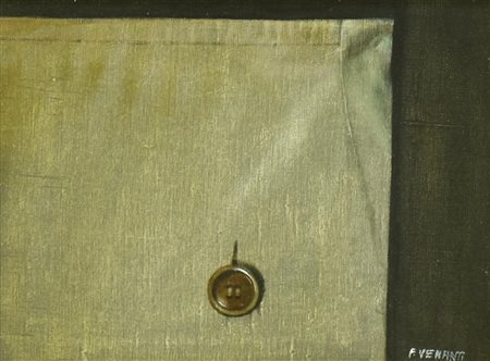 Franco Venanti PARTICOLARE DI ABITO olio su tela, cm 18x24 firma
