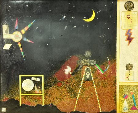 Antonio Caldarera LA PROFEZIA (MAOMETTO) tecnica mista su cartone, cm 55x67...