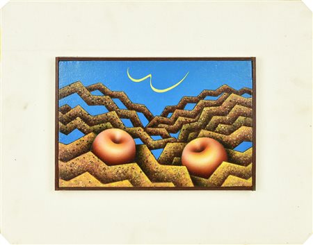 Vanni Viviani I FIGLI TERRAGNI acrilico e olio su tela, cm 20x30 sul retro:...