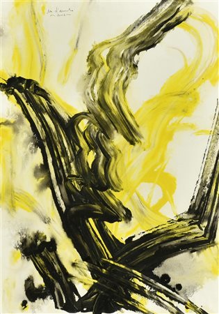 M. D'amato COMPOSIZIONE ASTRATTA tecnica mista su carta, cm 50x35 firma e...