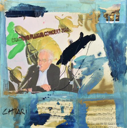 Giuseppe Chiari CRACKING FLUXUS CONCERT 2002 tecnica mista e collage su...