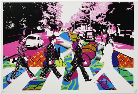 NYC DEATH ABBEY & VUITTON serigrafia, cm 32x45; es. A.P. firma, data e timbro...