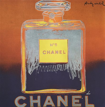 D'apres Warhol Andy CHANEL Nﾰ5 foto-litografia su cartoncino, cm 60x60; es....