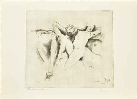 Luciano Proverbio LA DONNA E IL DIAVOLO cartellina contenente 6 incisioni su...