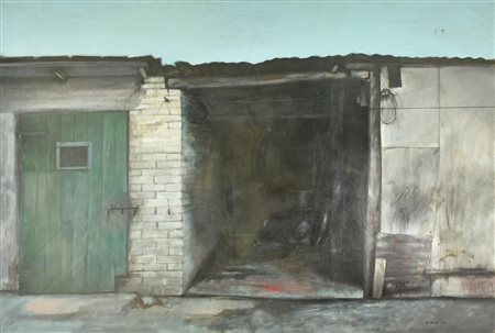 Luigi Frappi BARACCA olio su tela, cm 120x170 firma e data sul retro: firma,...