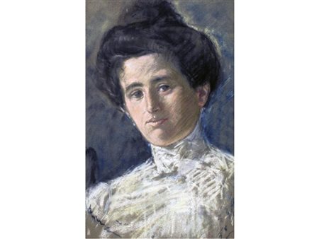 Anonimo Fine XIX secolo Ritratto di signora Pastello su cartoncino Misure...
