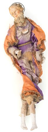 St. Joseph with purple and orange dress cm 40