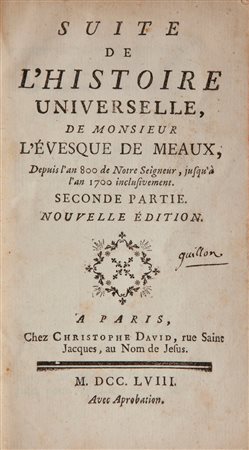 Libro con segreto, XVIII secolo con legatura alle armi Seconda parte della...