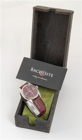 OROLOGIO DA POLSO ROLEX Cassa in acciaio, ref. 6605, ghiera zigrinata in oro,...