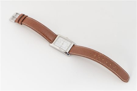 OROLOGIO DA POLSO BAUME MERCIER Cassa rettangolare in acciaio, quadrante...