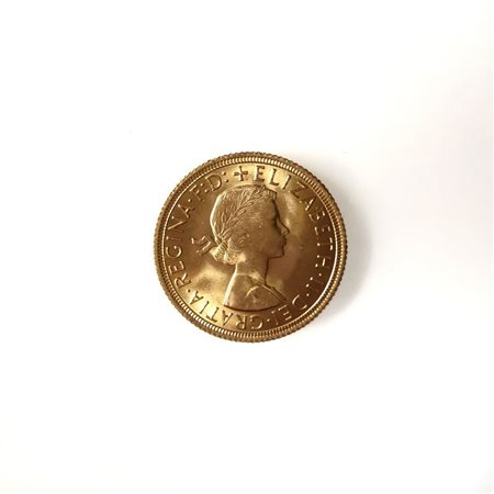 STERLINA AUREA Raffigurante il profilo di S.A.R. la Regina Elisabetta II,...