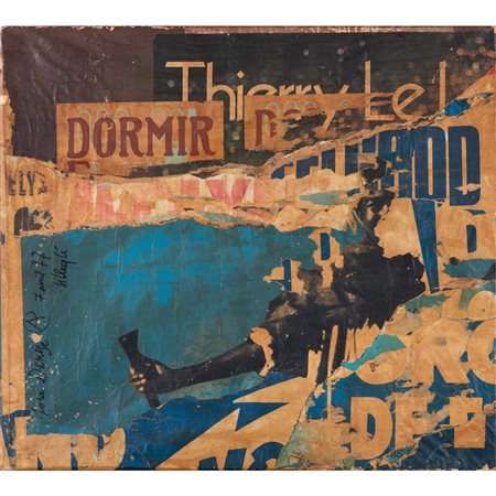 Jacques Villeglé (Jacques Mahé de La Villeglé dit) (1926-2022) Dormir, 1977                                                            