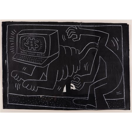 Keith Haring (1958-1990) Untitled (Subway drawing), 1981                                                                               