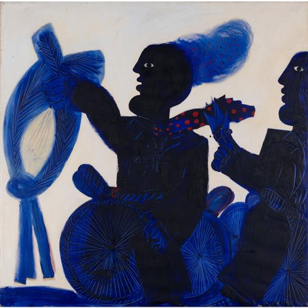 Alecos Fassianos (1935-2022) Le Cycliste bleu, 1968                                                                                    