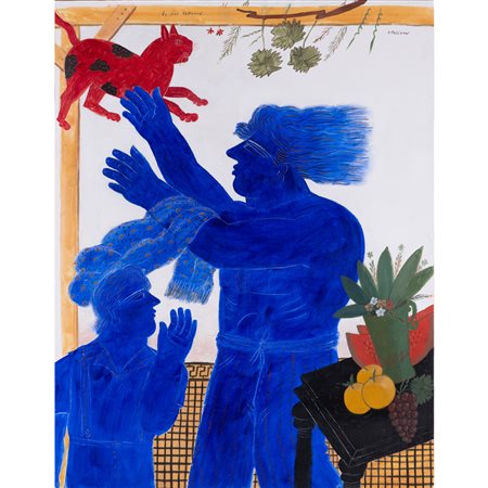 Alecos Fassianos (1935-2022) Le chat retrouvé, circa 1985                                                                              