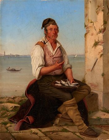 Ludwig Beniczky von Benicz "Pescatore veneziano" 1839
olio su tela (cm 39,5x31,5