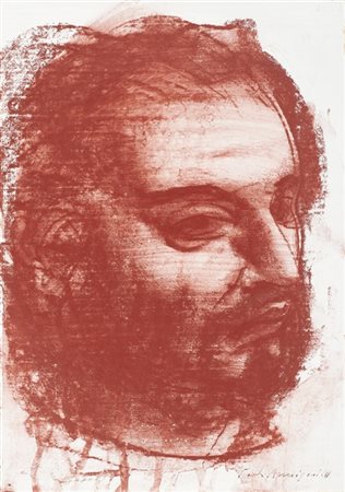 Pietro Annigoni "Ritratto maschile" 
sanguigna su cartoncino 
Firmato e siglato