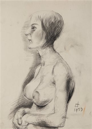 DIX OTTO (1891 - 1969) - Weiblicher Halbakt.