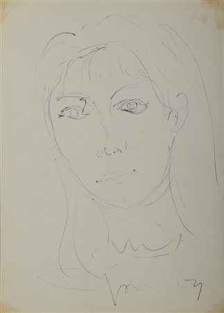FONTANA LUCIO (1899 - 1968) - Ritratto femminile.