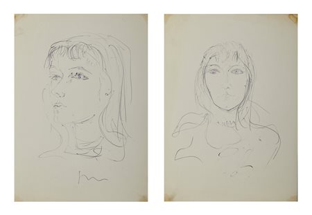 FONTANA LUCIO (1899 - 1968) - Ritratto femminile. .