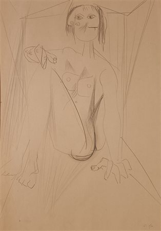 PEVERELLI CESARE Milano (30/05/1922) 2000 Homage a Picasso 1947 Disegno su...